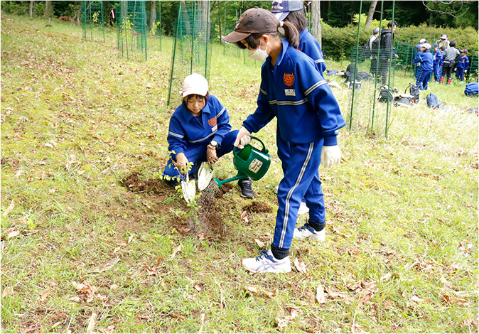 里山再生プロジェクトの様子